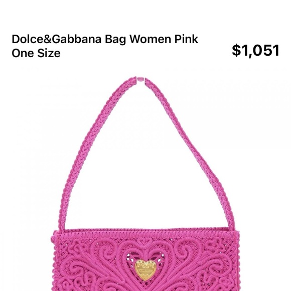 Dolce & Gabbana Pink Shoulder Bag with Heart Accent - Picture 4 of 4